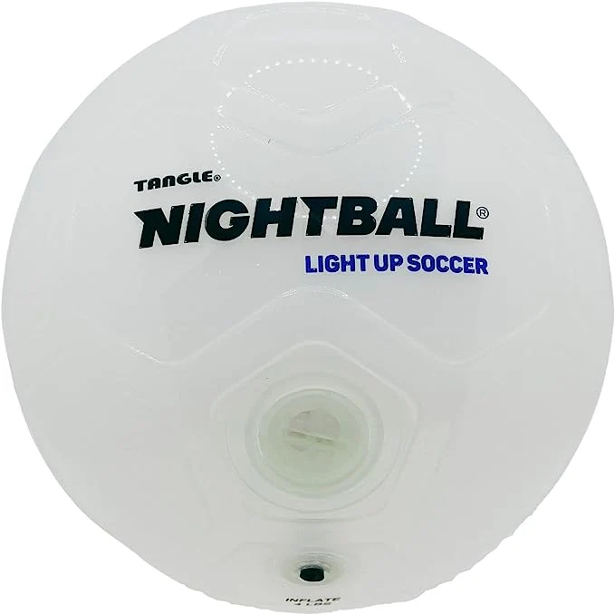 White LED Soccer Ball Inflated