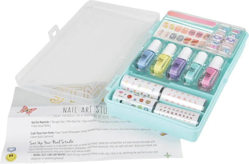 STMT DIY Nail Art Studio Kit with Polish and Case