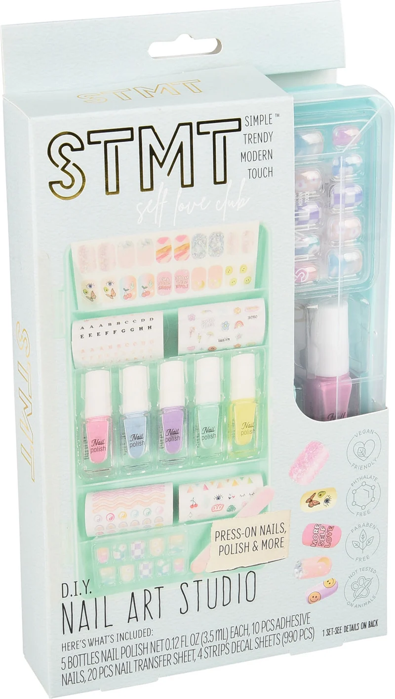 STMT DIY Nail Art Studio Kit with Polish and Case