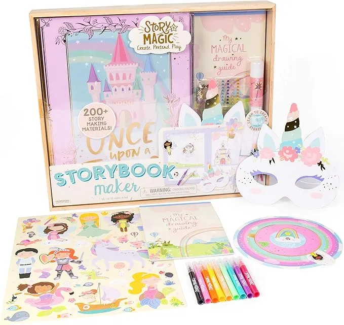 Story Magic Creative Hardcover Storybook Maker Kit with Unicorn Mask