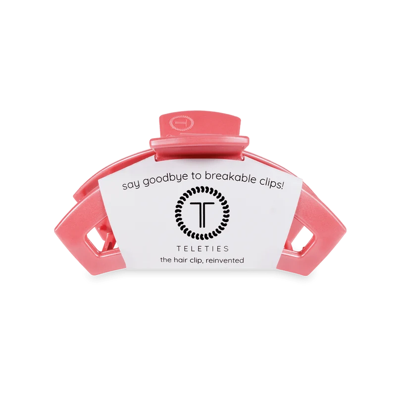 Open Calming Coral Small Hair Clip