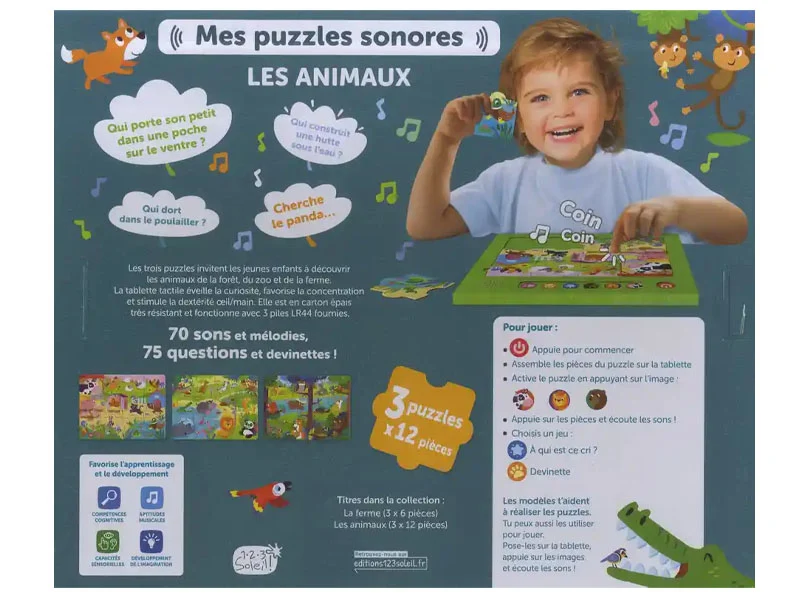 Mes puzzles sonores - Animaux