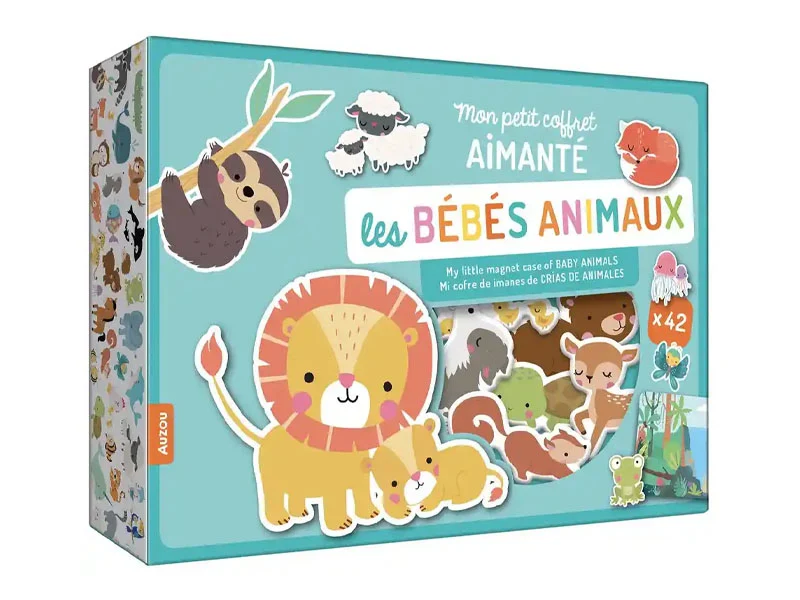 Mon petit coffret aimanté - Les bébés animaux - Auzou
