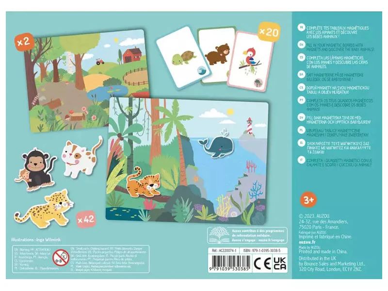 Mon petit coffret aimanté - Les bébés animaux - Auzou