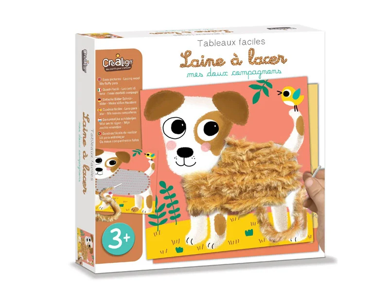 Coffret créatif Laine à lacer "Mes doux compagnons"