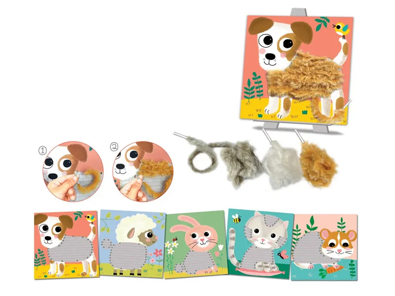 Coffret créatif Laine à lacer "Mes doux compagnons"