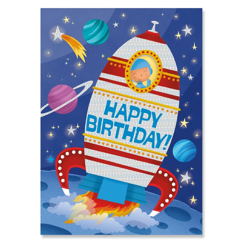 FOIL: SPACESHIP CARD Birthday