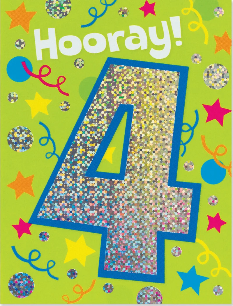 FOIL: AGE 4 ENCLOSURE CARD