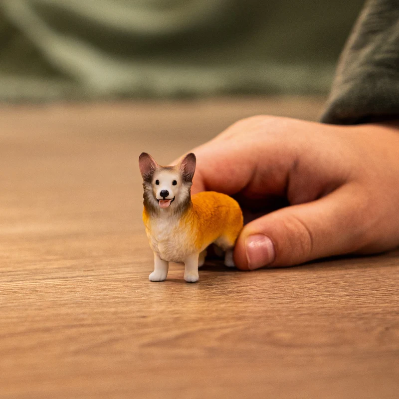 Adorable Schleich Welsh Corgi Dog Figure: Playful Puppy Collectible Toy
