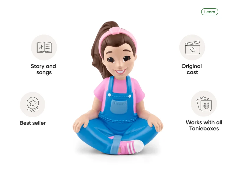 Ms. Rachel Toniebox 2 Sky Blue Starter Set: Screen-Free Interactive Audio Player for Kids