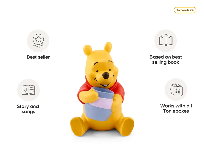 Winnie the Pooh Toniebox 2 Sky Blue Play Set: Audio Player & Tigger Game