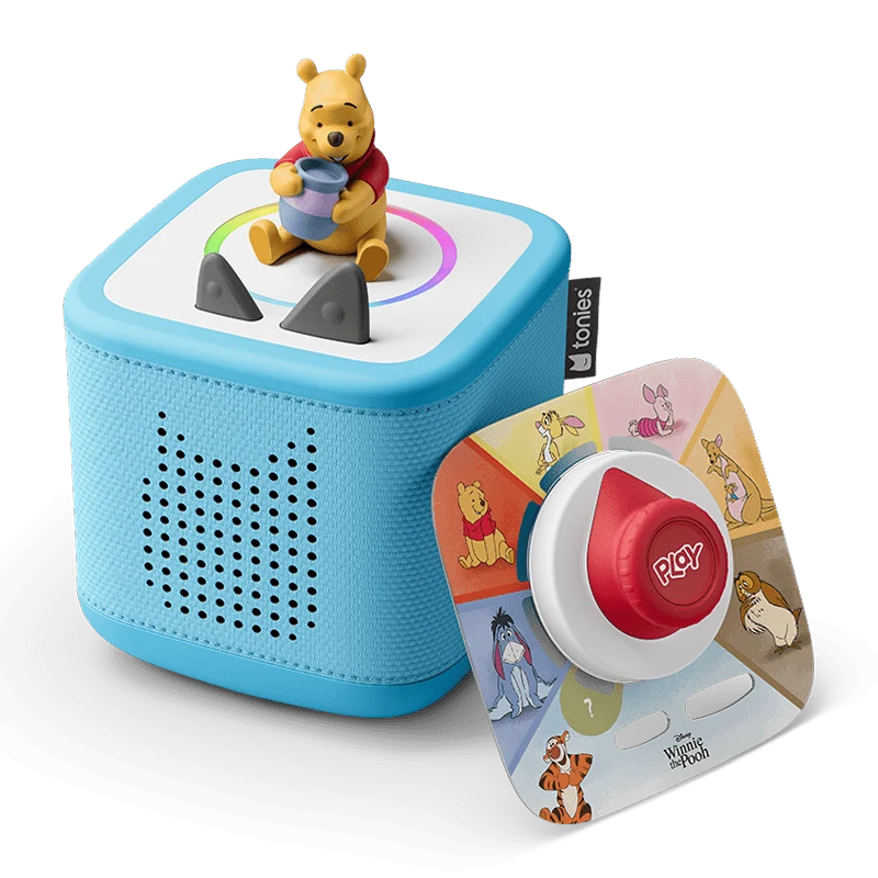 Winnie the Pooh Toniebox 2 Sky Blue Play Set: Audio Player & Tigger Game