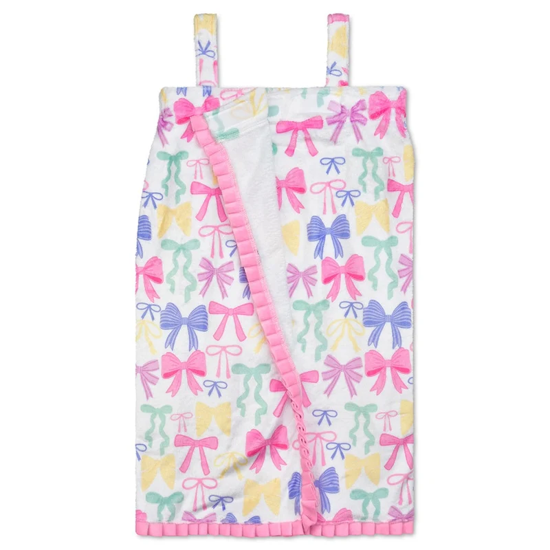 Pretty Bows Plush Spa Wrap - XSMALL