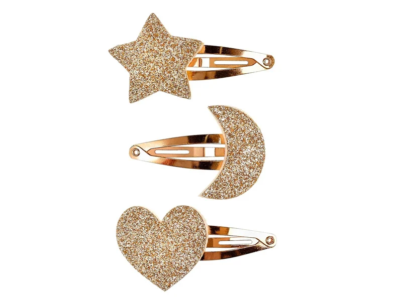 Lot de 3 barrettes Penelope - Étoile, coeur et lune