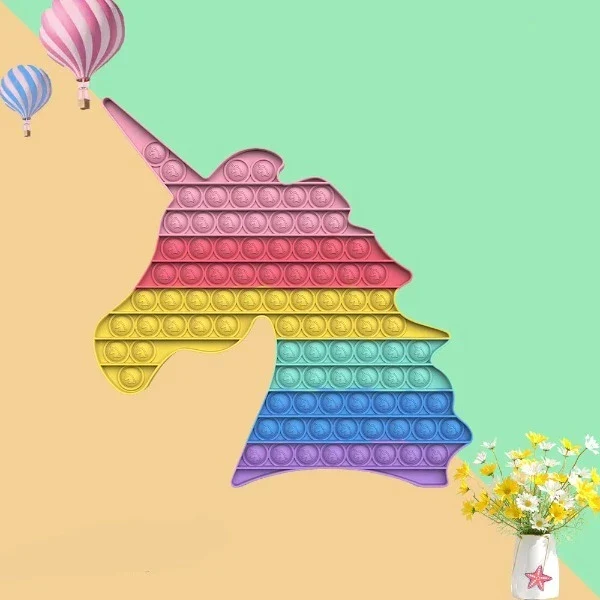 Jouet Licorne Pop It Arc-en-Ciel Géant