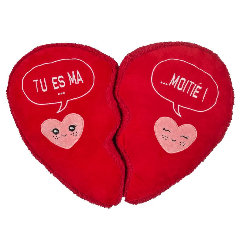COUSSIN COEUR AIMANTE TU ES MA MOITIE