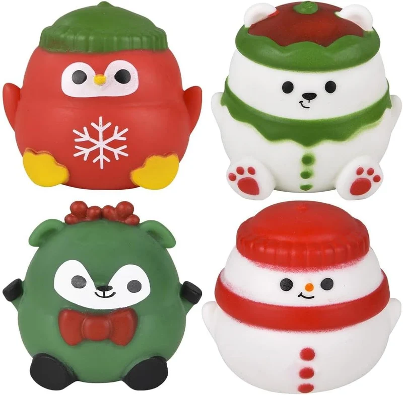 Single Christmas Squeezy Sugar Ball 2.4in Toy