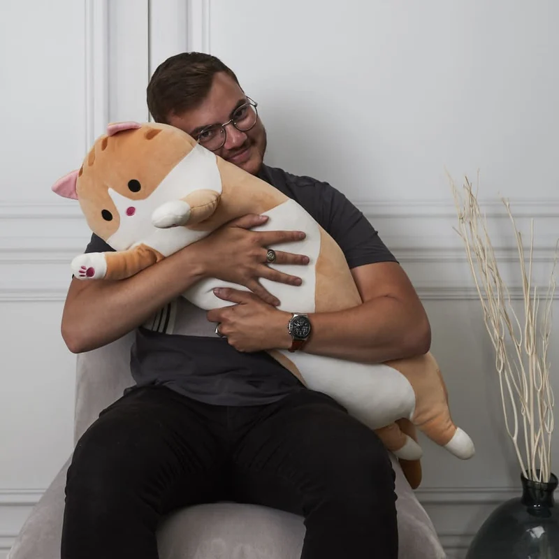 PELUCHE XXL CHAT ROUX