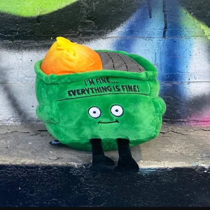 I'm Fine Dumpster Fire Plushie