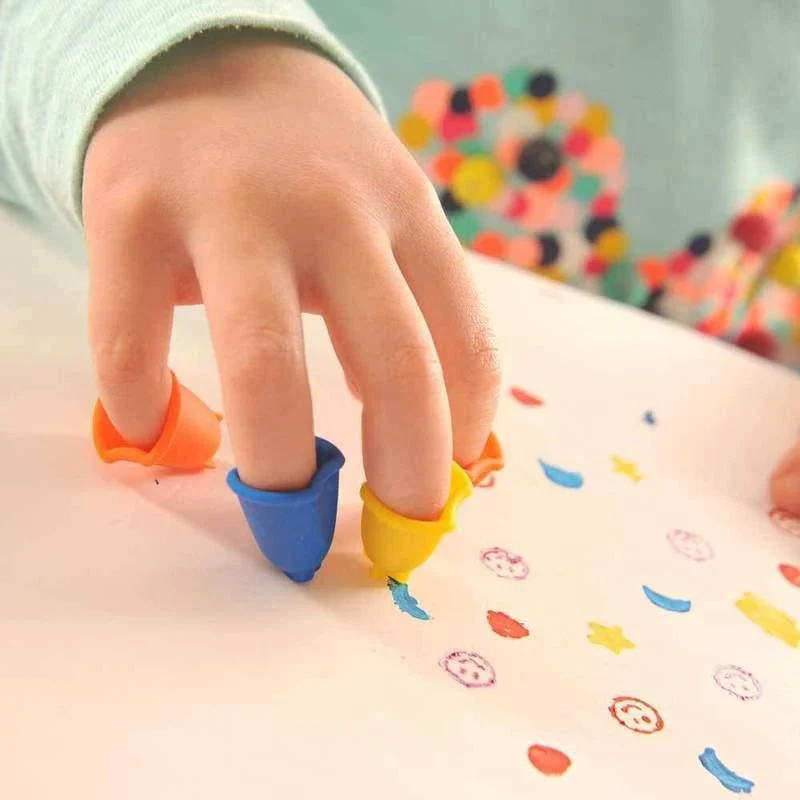Paint-Sation Finger Nibs (Orange - Yellow/Red) / Pinces à doigts Paint-Sation (Orange - Jaune/Rouge)