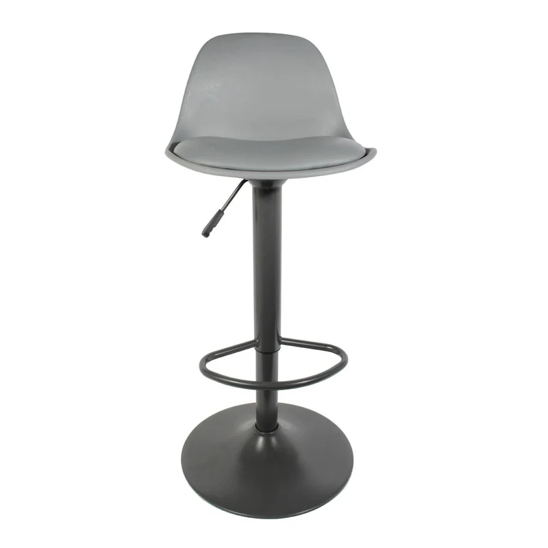 TABOURET DE BAR ISAK GRIS - Lot de 2