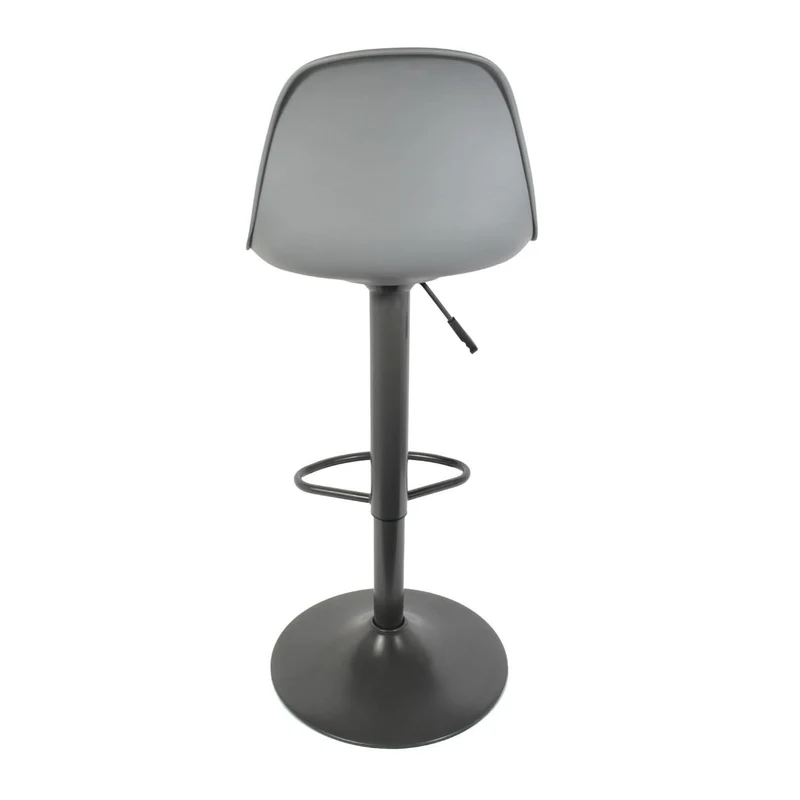 TABOURET DE BAR ISAK GRIS - Lot de 2