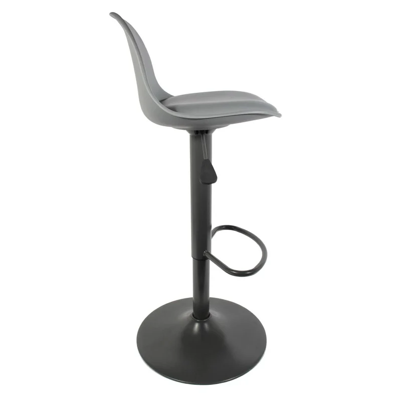 TABOURET DE BAR ISAK GRIS - Lot de 2