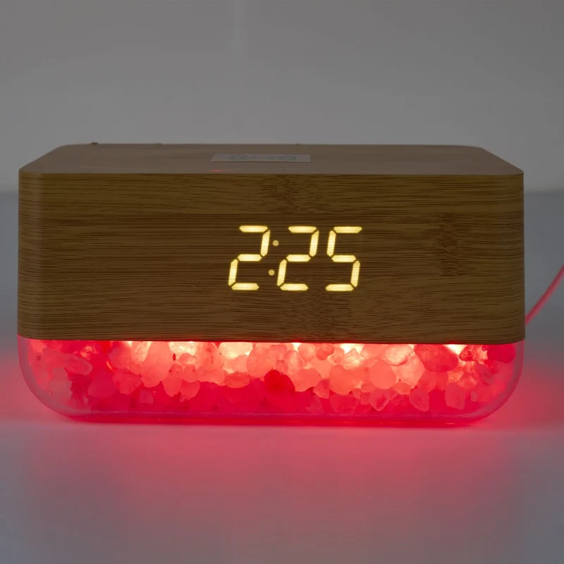 REVEIL CHARGEUR AVEC CRISTAUX DE SEL ROSE