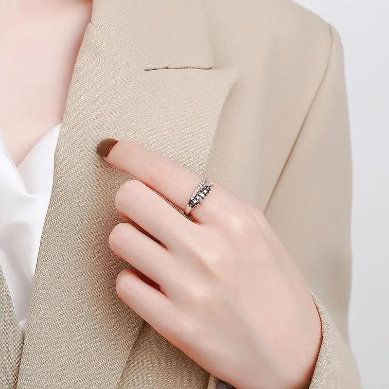 Bague anti-stress double bille
