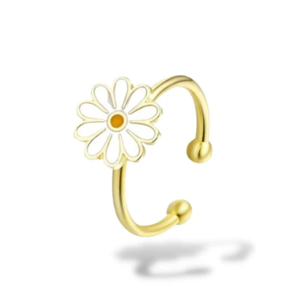 Bague rotative Marguerite anti-stress