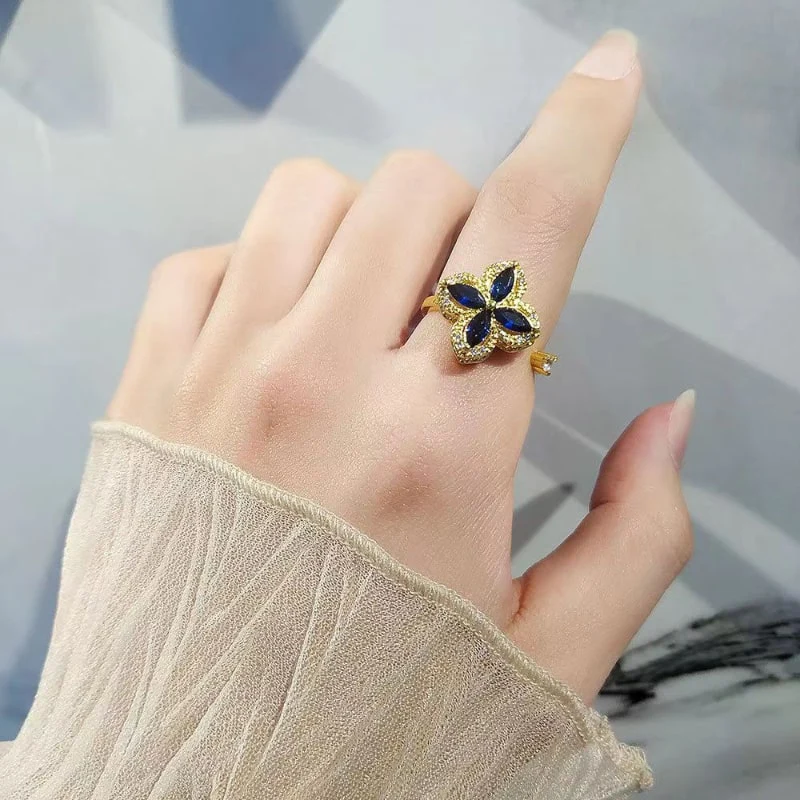 Bague Trèfle Rotative Galactique