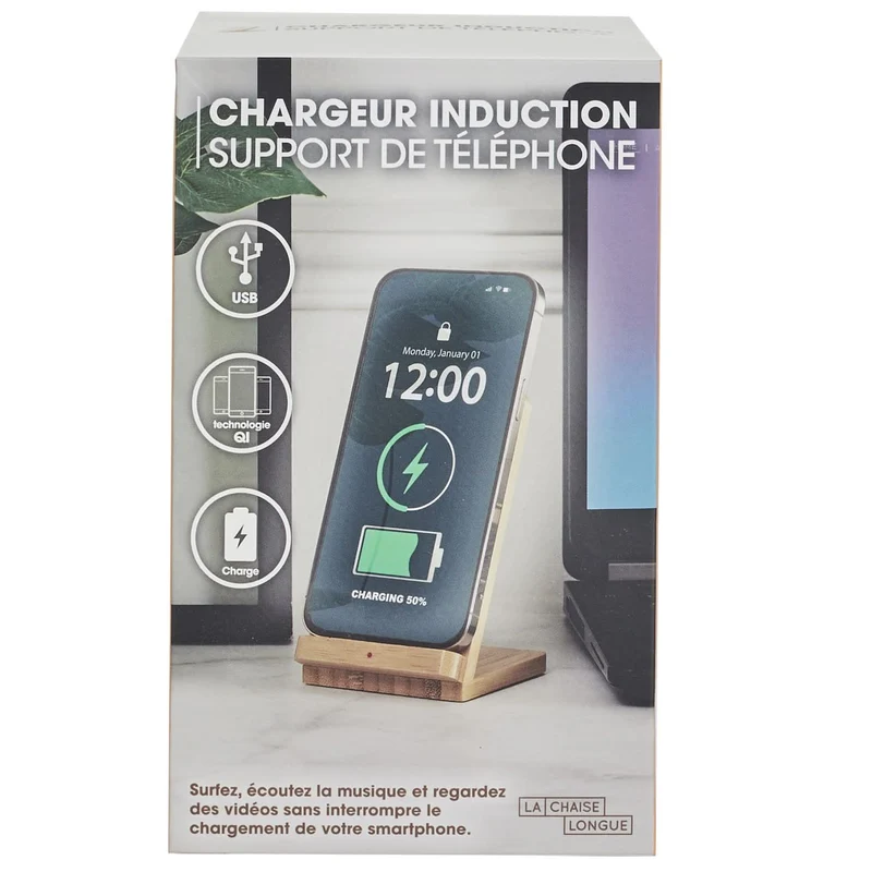 CHARGEUR INDUCTION SUPPORT DE TÉLÉPHONE