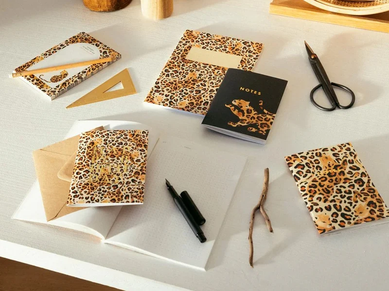 Carte d'anniversaire aquarelle & dorure - Leopard - ATWS