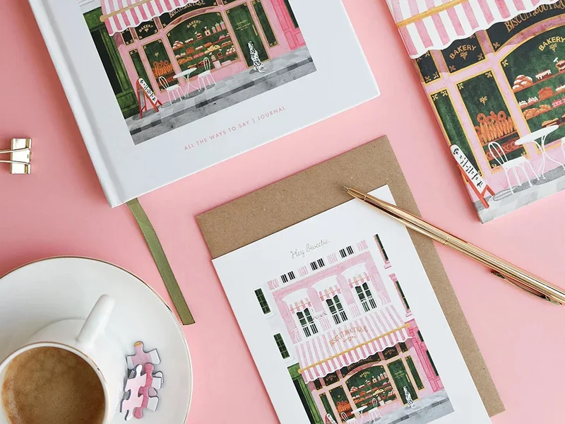 Carte d’anniversaire aquarelle & dorure - Birthday Bakery - ATWS