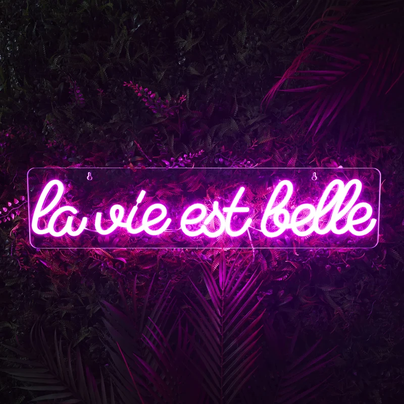 LAMPE EFFET NÉON LA VIE EST BELLE