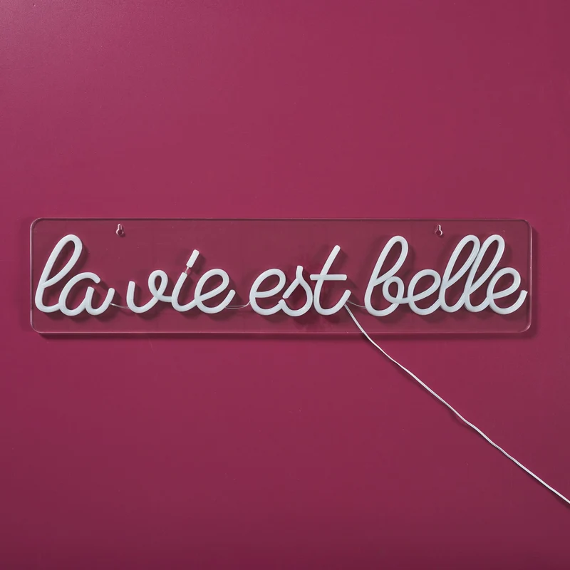 LAMPE EFFET NÉON LA VIE EST BELLE