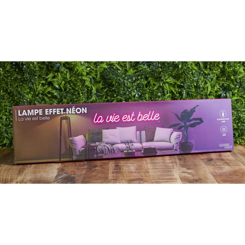 LAMPE EFFET NÉON LA VIE EST BELLE