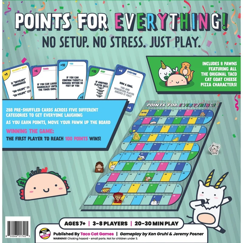Points For Everything Family Party Board Game