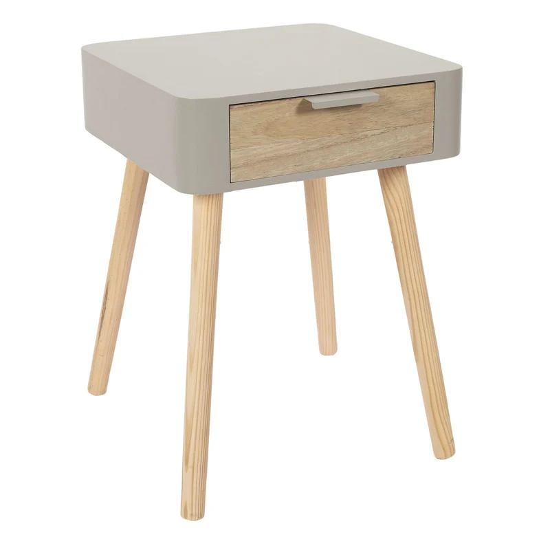CHEVET 1 TIROIR EN BOIS TAUPE