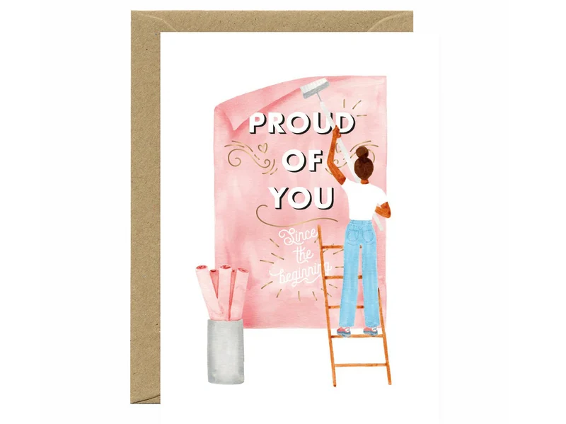 Carte aquarelle & dorure - Proud of you - ATWS