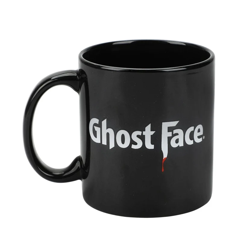 Ghost Face Black Mug With Logo, Scream, 16 Oz, 1 Count