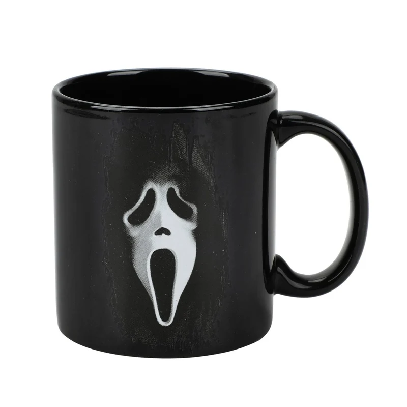 Ghost Face Black Mug With Logo, Scream, 16 Oz, 1 Count