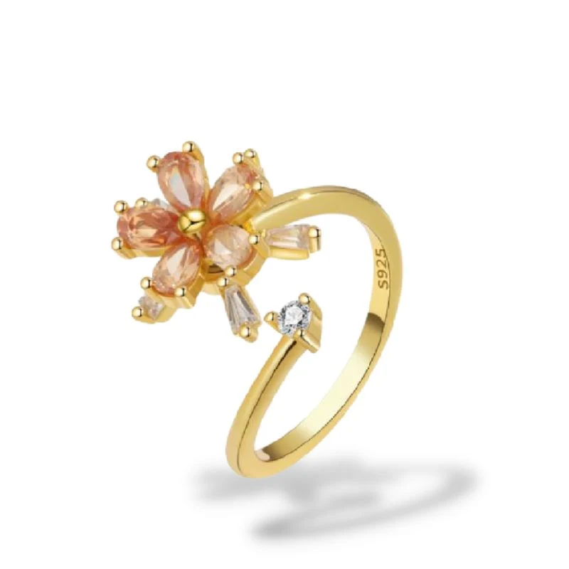 Bague rotative Fleur Cosmique