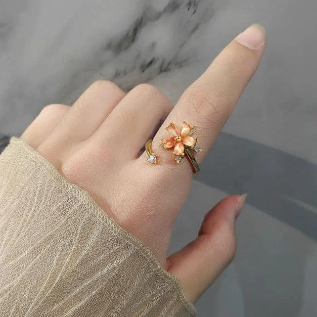 Bague rotative Fleur Cosmique