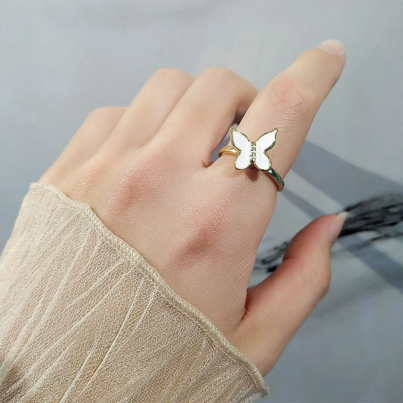 Bague rotative Papillon anti stress