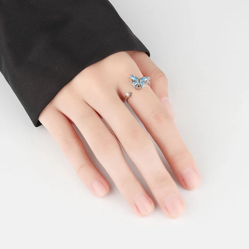 Bague Papillon anti-stress rotative