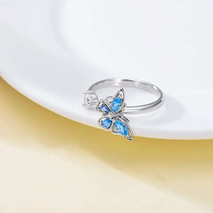 Bague Papillon anti-stress rotative