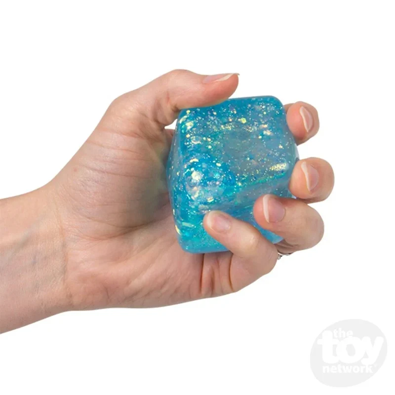 Single Squeezy Sugar Cube Glitter Sensory Fidget
