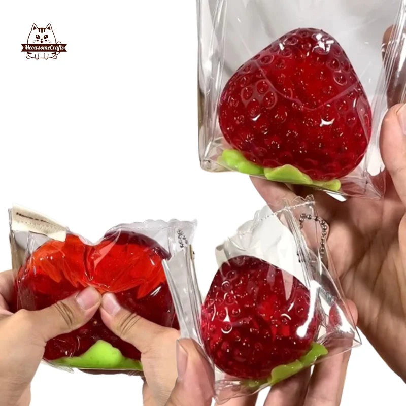 Jelly Strawberry Coconut Squishy Sensory Fidget Toy