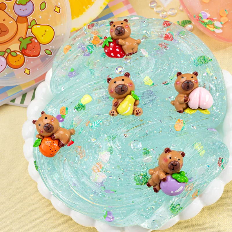 Kawaii Slime Company Capybara Fruit Spa Signature Dome Slime